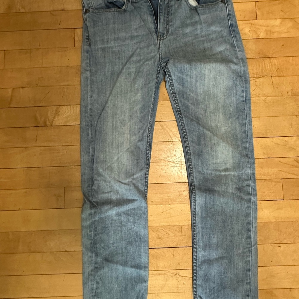 RSQ Blue Straight Jeans with Subtle Fading